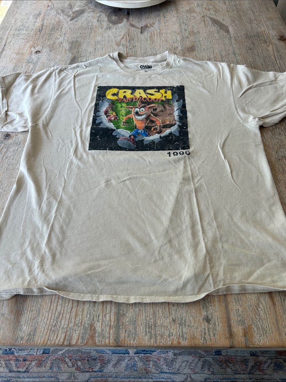 Crash Bandicoot Graphic Tee - Cream Men's Shirt